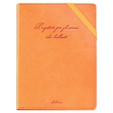 Bfancy My Day 精裝硬殼綁帶卡片夾層萬年日誌筆記本 A5, 橘色, 1個