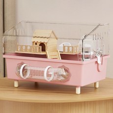 햄스타일 캐슬 스노우 하우스 햄스터케이지 LY-102, 1개, 핑크