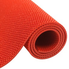 Hanbomnuri 浴室玄關蜂巢多用途防水墊 60 x 90 cm, 紅色, 1個