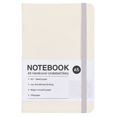 모더너리 A5 하드커버 업무용 플래너 만년 다이어리, 크림 화이트, 1개