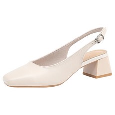 엘쏘 여성용 스퀘어토 미들힐 슬링백 5cm