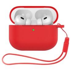 사인포스트 에어팟 프로3 케이스 + 실리콘걸이, 레드, 1개, AirPods Pro 3