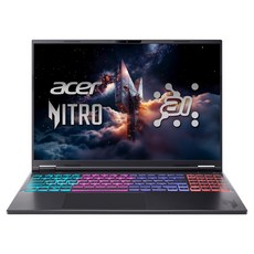 acer 宏碁 Nitro 筆記型電腦 16" WQXGA IPS 180Hz/R9-365/NVIDIA RTX 5060 8G, 黑色, 512GB, 16GB, Windows 11, AN16S-61-R9JT