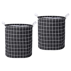 다퍼남 다용도 접이식 주방 수납 바구니, 블랙, 2개