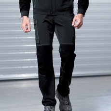 지벤[ZIBEN] zb-p2005 가장 편하고 시원한 바지 여름바지 시원한 가벼운 멜란지 스트라이프 패턴 점퍼 팬츠 세트, MELANG BLACK, 1개