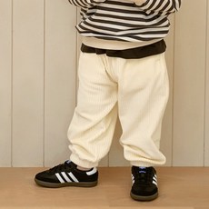 unifriend 兒童絲絨羅紋束口九分褲