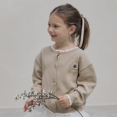 로아앤제인 플라워리 니트 면 가디건