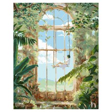 플레이어바웃 DIY 유화 그림그리기 세트 40 x 50 cm, 숲의 아이(G683), 1세트