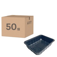 盒作社 萬能生鮮盒 不含蓋 55 黑色 1490ml, 50個裝, 1套