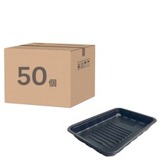 盒作社 萬能生鮮盒 不含蓋 25 黑色 750ml, 50個裝, 1套