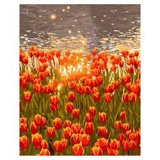 Play about DIY 油畫繪圖組 40 x 50 cm, 晚霞鬱金香(GX43939), 1套