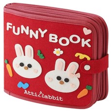 AttiRabbit My Funny Book My Funny Book 兒童初階遊戲學習書, 1個, 紅色