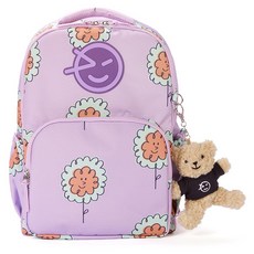 LITTLE GROUND WINGKEN 花朵書包 + 鑰匙圈套組