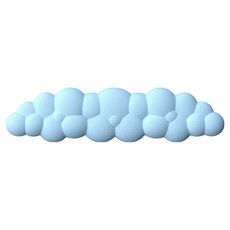 Marunaru 高級舒適鍵盤護腕墊, 天空藍, 1個