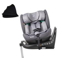 순성 우노 에어 올인원 아이사이즈 회전형 카시트 일체형 ISOFIX + 선쉐이드 세트, 딥그레이