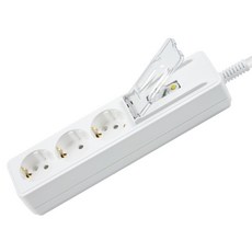 韓國 DOnGYAnG 高容量 ELB 漏電斷路器 3孔延長線 DYM-HB3E(SC), 1個, 白色, 1.5m