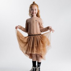 누누누 주니어용 CROSS BONE TULLE DRESS NU33OP403