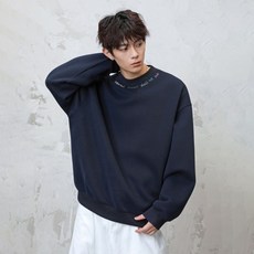 Sunbit 素色 Oversize 日常亮點歐登字母大學T