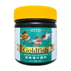 OTTO 建興水族 金魚薄片飼料, 60g, 1個