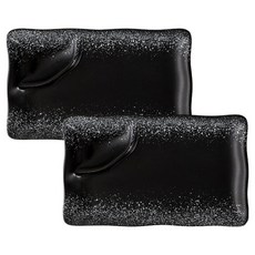 JUST HOME 日式窯燒8吋分隔長盤2件組 8950-31B-1, 長盤, 黑色, 1組