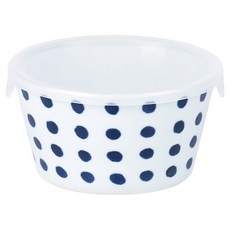 Saikai 西海陶器 陶瓷保鮮盒 575ml 藍點, 1個