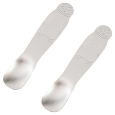 上手家居 冰淇淋湯匙 迷你餐具/可愛甜點小湯匙, 2個, 企鵝