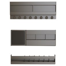 上手家居 分體式鏡櫃浴室收納置物架3件組, 1套, 灰色