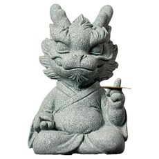 上手家居 招財風水擺件(招財擺飾/招財擺件/馬上有錢/開運/青砂石擺件)龍騰納財, 青砂石