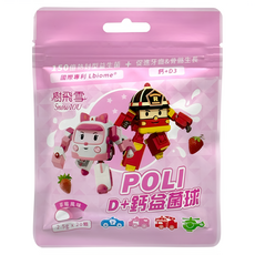 SnowIOU 樹飛雪 D+鈣草莓益菌球, 1個, 50g