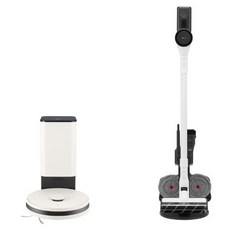 LG전자 코드제로 오브제컬렉션 무선청소기 A5 + 로봇청소기 R5 세트 AS527HA-R 방문설치, 에센스화이트(무선청소기), 카밍베이지(로봇청소기)