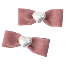 채니봉봉 쁘띠 하트 하트 벨벳 집게핀 2p