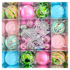 ByeolNim 新款馬卡龍魔法聖誕樹裝飾品50入組, 1套, 馬卡龍A