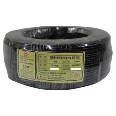 韓國 DOnGYAnG KIV 1.5SQ 450 / 750V 一般用軟性單芯乙烯基絕緣電線 黑色 200m, 1個