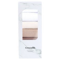 Crocodile 鱷魚 女用刺繡彩色中筒襪6雙禮盒組 CD350, 1套, B(白色, 象牙白, 米色, 可可色, 黑色)