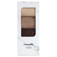 Crocodile 鱷魚 女性防滑羅紋長襪4雙禮盒組 CD390