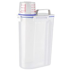 Edish 四扣儲糧桶 日式儲物罐 食品保鮮桶 3L, 1個, 顏色隨機