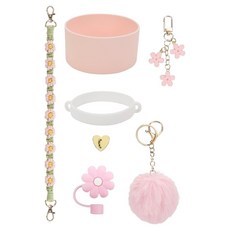 Isoon 隨行杯裝飾套組 隨行杯裝飾 DIY, 淺粉紅色 A, 1套