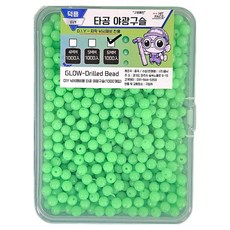 HIT PACE 打孔夜光珠 6mm 1000入, 綠色, 1個