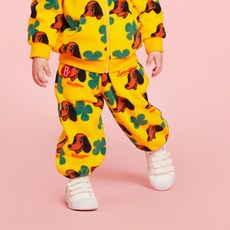 BEBE DE PINO 嬰幼兒滿版幸運草Conte刷毛長褲 BP33PD114