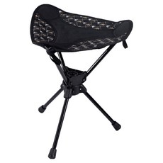 KEEP 360度旋轉椅 露營旋轉椅, 黑色, 1個