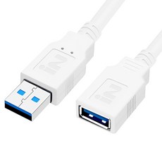 인네트워크 VW-1 피복 풀몰딩 USB3.0 연장 케이블 화이트, 1개, 2m 1개, 2m