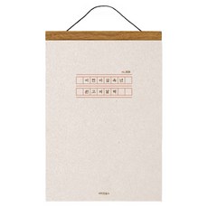 designoops 2026年稿紙風格木質壁掛月曆 B4尺寸, 自然色, 1個