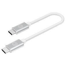 랩씨 60W C타입-C타입 초고속 충전 케이블, 1개, 실버, 0.15m