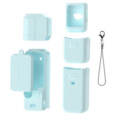 With Beomseong Osmo Pocket 3 運動相機矽膠保護套 多合一版本, 1個, 舒適藍