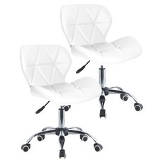 E-home Radar雷達軟墊電腦椅 PKC013A-wht 2個, 白色