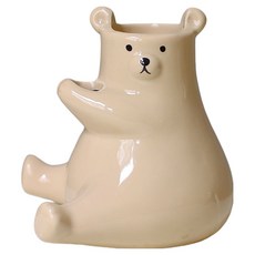 可愛迷你圓頂陶瓷花瓶 BRP1834, 米色