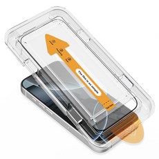 NUCLE 自助除塵貼膜工具組 全覆蓋 9H高硬度鋼化玻璃 手機螢幕保護貼 2片組, 1套