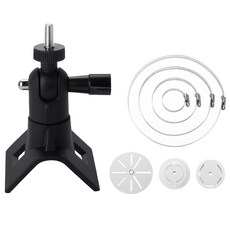 비상 기둥 무타공 홈캠 CCTV 거치대 스텐밴드 조임 클램프 브라켓, 블랙