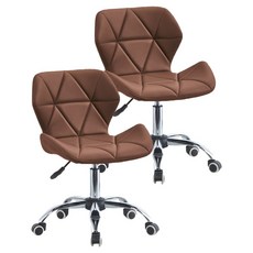 E-home Radar雷達軟墊電腦椅 PKC013A-br 2個, 棕色