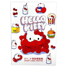 NIIMBOT 熱銷款D11H 凱蒂貓Hello Kitty正版聯名 高解析 自動回紙相片姓名貼手帳列印, 1個, 1個裝